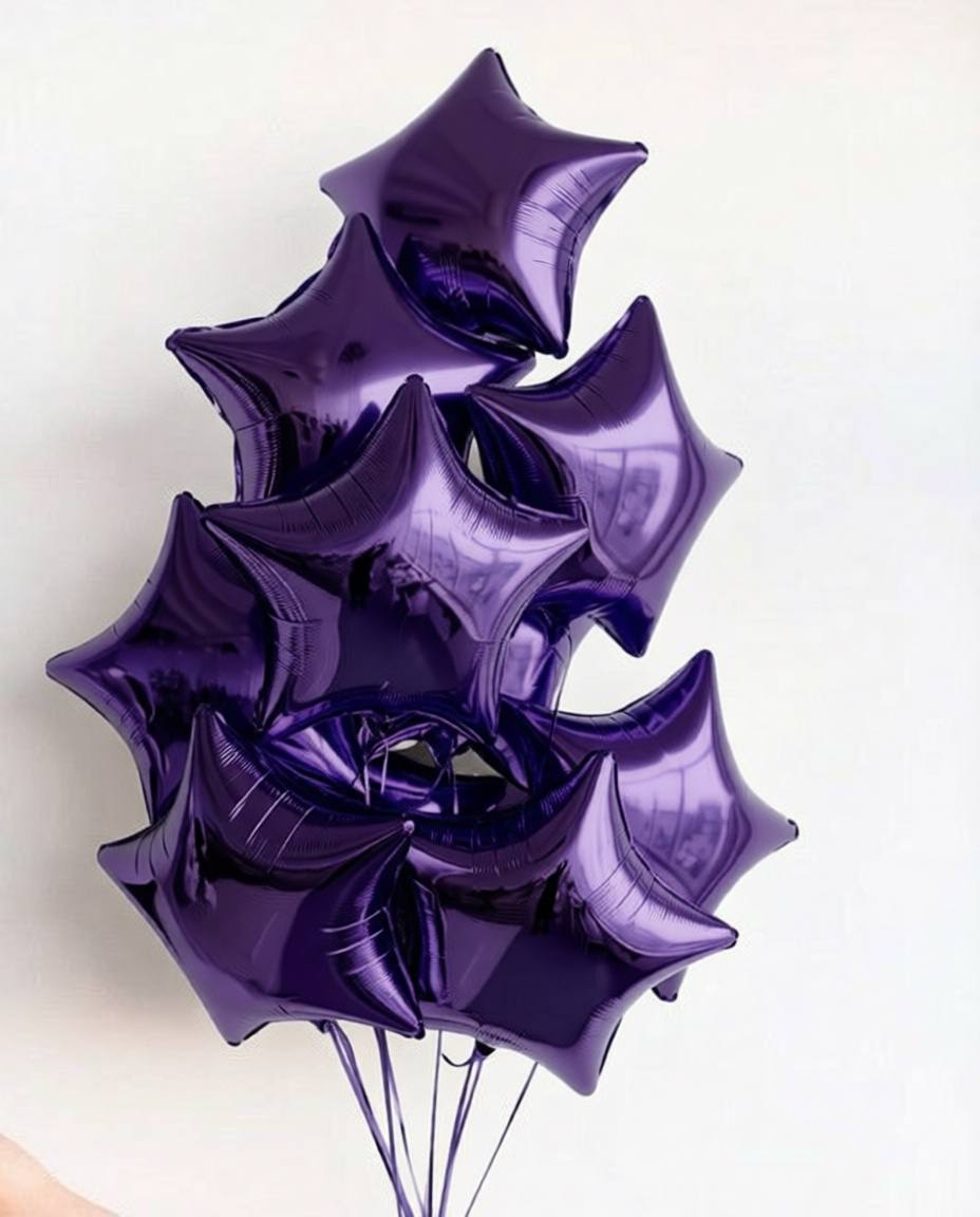 Фольгированные шары «Звезда фиолетовая»